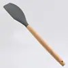 Ponto de Fábrica Cabo de Madeira Raspador de Silicone Amazon Ferramentas de Confeitaria Raspador de Bolo Raspador Grande com Cabo de Madeira
