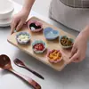 Prato de Condimento de Palha de Trigo Cozinha Doméstica Plástico Criativo Flor Coração Picles Pequeno Prato Louça Prato para Molho Lanche