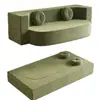 Sofá comprimido, sofá cama estilo vintage, sofá para apartamentos pequeños, sofá para sala de estar, sofá perezoso, sofá de tela para apartamentos de alquiler