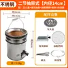 Estufa pequeña roja con cajón, multifuncional, de carbón, para cocinar gachas, sopas guisadas, ollas calientes y té, completa con un juego de barbacoa.