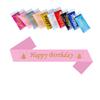 Feliz Cumpleaños Serigrafía Inglesa Banda de Cumpleaños Accesorios para Fotos Suministros para Fiesta Transfronterizos Varios Estilos Venta Caliente Transfronteriza