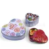 Nueva Caja de Empaque para Joyería de Boda en Forma de Corazón Lata de Galletas Caramelo Tarro de Hojalata Caja de Hierro para Almacenamiento de Regalos de Moda