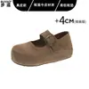 Versão em Couro de Vaca Aumento Interno Cobertura Total Sapatos Birkenstock Sapatos Femininos Outono 2026 Novo Bico Redondo Sapatos Mary Jane Sapatos de Uso Duplo