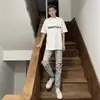 Jeans Lavados Rasgados Estilo Retro Americano para Hombre, Diseño de Nicho, Estilo Callejero, Corte Holgado para Pareja, Pantalones Casuales Rectos Versátiles