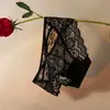 Panty de Malla Transpirable Fino de Verano Sexy para Mujer Triángulo Niñas Sin Costuras de Tiro Bajo Hueco Encaje Pura Deseo Ropa Interior Mujer