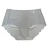 Ropa Interior Fina de Seda de Hielo Sin Costuras para Mujer Verano Transpirable Antibacteriana Cintura Media Color Sólido Pantalones de Máscara Ultradelgados para Niñas Ropa Interior para Mujer