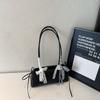 Estilo Francés Nicho Moda Bolso de Axila para Mujer 2025 Verano Moda Simple Estilo Occidental Lazo Bolso de Hombro Bolso Bagel