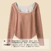 Ropa interior térmica de manga larga con sujetador acolchado para mujer, top interior, liquidación de fin de temporada