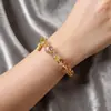 Mujer Pequeña Rica~Nuevo Estilo Chino Retro Simple Lujoso Pulsera de Cristal Torre Amarilla, Pulsera de Lujo Ligero que Atrae Riqueza