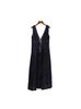 Estilo Nuevo de Verano Estilo Casual Francés Diseño de Cremallera Adelgazante Línea A Espalda Descubierta Chaleco Largo Vestido de Mezclilla para Mujer