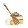 Mango de Haya Bol de Madera Plano Tenedor de Madera de Mango Largo Pala Pequeña para Freír Pala Ranurada Pala de Madera Cuchillo de Madera para Pastel y Pizza Juego de Cocina