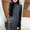 Chaleco de punto de lana pura para mujer, sin mangas, reversible, nuevo estilo otoño e invierno, cuello semi-alto, cárdigan de punto trenzado