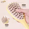 Peine Retráctil con Cojín de Aire Peine Masajeador del Cuero Cabelludo Uso Húmedo y Seco Antiestático Cabello Esponjoso y Suave Peine