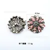 Hebilla de Strass de Vidrio Marquise Color Gris Metalizado Flor de Strass de Colores Botón de Strass Broche Accesorios DIY Ropa Zapato Bolsa