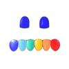 Nueva oferta de brackets de hip hop europeos y americanos de colores, con combinación de dos dientes y brackets de oro auténtico.
