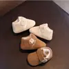 Zapatos Suaves para Bebés Antes de Caminar, Antideslizantes, de Algodón Forrados de Felpa para Niños y Niñas, 0-12 Meses, Zapatos Cálidos de Otoño e Invierno para Aprender a Caminar