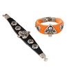 Pulseira atacado Europeia e Americana nova fivela par pulseira de couro punk transfronteiriça retrô pulseira de couro de vaca joias punk