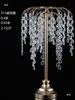 Adereços de Casamento, Suportes de Flores de Mesa de Cristal, Marcadores de Corredor de Acrílico, Castiçais de Gelo para Salão de Casamento, Ornamentos de Arte em Ferro, Decorações