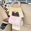 La nueva y creativa caja de pañuelos para coche de Blue Rain, con un lindo diseño de dibujos animados y hecha de cuero, es un portapañuelos colgante para tu coche.