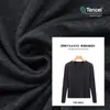 Camiseta blanca de manga larga para mujer con mezcla de lana, hecha de Tencel Lyocell, para otoño e invierno 2026, corte ajustado, elástica y adelgazante, con diseño de cuello en U