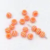 Contas Cilíndricas Listradas de 8mm, Contas Soltas Color Block, Contas para Pulseira DIY, Contas Espaçadoras, Acessórios de Joias em Acrílico, Exclusivamente para Fornecimento Transfronteiriço