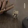 Colgante de cuchillo con forma de calavera de araña de latón, colgante de cuerda con forma de paraguas creativo vintage, colgante de linterna, llavero, colgante, joyería decorativa hecha a mano