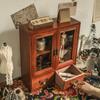 Caixa de Armazenamento de Mesa Retrô Armário de Armazenamento de Brinquedos de Madeira Gaveta Cosméticos Escritório Prateleira de Armazenamento de Mesa de Madeira