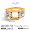 Anillo de Acero de Titanio Wanxing Color Estrella Europeo y Americano Nicho de Gama Alta Joyería de Mano de Acero Inoxidable Dorado de 18 Quilates Joyería Transfronteriza para Mujeres