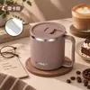 Directamente del fabricante: Taza de acero inoxidable 304, vaso de agua portátil para niños, con tapa, resistente al calor, adecuado para uso en casa y oficina, y para café