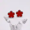 Pulseira de Aço Titânio Popular de Flor de Cinco Folhas Transfronteiriça, Dupla Face, para Mulheres, Joia Versátil e na Moda, Fashion, de Alto Padrão e Luxo Leve
