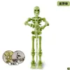 Ataque de Soldado Esqueleto 3D Muñeca Articulada Multiarcticulada Esqueleto Humanoide Modelo de Esqueleto Bloque de Construcción Ensamblable DIY