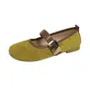 Sapatos Baixos Estilo Mary Jane Birkenstock com Uma Tira Femininos 2026 Novidade Primavera/Verão Mocassins Franceses com Saias Sapatos Birkenstock