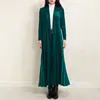 Gabardina plisada para mujer, estilo primavera y otoño, versátil y elegante, holgada de longitud media, por encima de la rodilla, adelgazante, para figuras petite