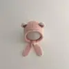Chapéu de Proteção para Ouvido Outono e Inverno Lenço de Bebê Chapéu Integrado Lã Estilo Coreano Chapéu de Bebê Quente à Prova de Vento para Bebês e Crianças Pequenas Tricotado