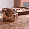 Posavasos creativo de nogal para taza de té, estilo japonés, para ceremonia del té, aislamiento de café, posavasos de haya de múltiples especificaciones.