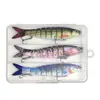 Set de señuelos de pesca multi-sección transfronterizo, Caja de tres compartimentos, Señuelo duro, Señuelo de pez realista, Set de peces de ocho secciones largas de plástico impreso en 3D, Señuelo falso