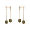 Pendientes de jade hetiano natural para mujer, de plata de ley S925, ligeros, lujosos, elegantes, vintage, de alta gama.