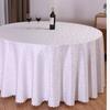 Mantel redondo para hotel al por mayor mantel jacquard de alta calidad mantel de ganchillo comercial cubierta de mantel para mesa de banquete restaurante engrosado