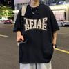 Camisetas de Manga Curta de Marca Moderna Retrô Estilo Hong Kong, Camisetas do Mesmo Estilo Estilo Ins para Homens e Mulheres, Camisetas Estilo Campus