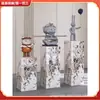 Entrada sala de estar pedestal de mármol de alta superficie vertical soporte de exhibición mueble de TV base decorativa de mármol de pie