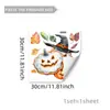 Pegatinas de Pared Temáticas de Halloween con Calaveras, Gatitos, Sombreros Mágicos, Arañas, Calabazas, Decoraciones Creativas para Fiestas, Pegatinas Visuales para Vidrio