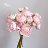 Flores de Lótus Artificiais Transfronteiriças para Decoração de Sala de Estar Interna e Mesa de Jantar, Ornamentos de Arte de Flor de Chá, Flores Artificiais para Atacado