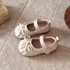 Zapatos de Princesa con Lazo para Niñas 2026 Nuevo Estilo Primavera/Otoño Moda Infantil Versátiles Mary Janes Zapatos Pequeños de Cuero Suela Suave Zapatos de Una Sola Pieza