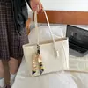 Bolso tote tejido retro para mujer, nuevo estilo 2026, bolso de hombro moderno y versátil, al por mayor