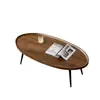 Mesa de Centro para Sala de Estar, Uso Doméstico, Mesa Lateral para Sofá, Mesa Redonda, Mesa de Té Móvil para Balcón, Mesa de Centro Minimalista para Apartamento Pequeño