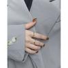 Anillo móvil irregular de plata de ley S925 para mujer, diseño de lujo ligero y personalizado, estilo coreano INS Niche 611