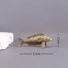 Adornos Retro de Latón Puro Dorado de Arowana, Artesanías de Tallado en Cobre, Escritorio, Adornos de Decoración de Mascota de Té Cada Año