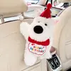 Bonito cojín para asiento de coche de cachorro, felpa de otoño e invierno, cálido, antideslizante, funda de asiento, cojín creativo de dibujos animados para asiento de coche