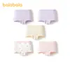 Balabala Ropa Interior de Algodón Tipo a Calzoncillos tipo boxer para Niñas para Bebés y Niños Mayores, Calzones de Cuatro Esquinas, Paquete de Cinco, Estilo Delgado de Verano