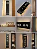 Placas Luminosas de Porta em Aço Inoxidável para Pousadas, Hotéis, Salões de Beleza, Quartos Privados, Placas de Número de Porta, Placas de Identificação para Spa de Pés